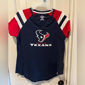 💰 5/$20 NFL FOOTBALL Houston Texans Navy BLUE and Red T-Shirt women’s sz large L